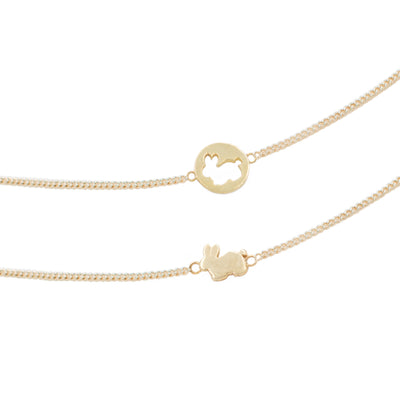 Gold 18k friendship necklace 