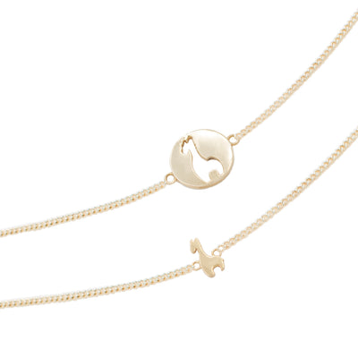 Friendship necklace gold 18k giraffe 